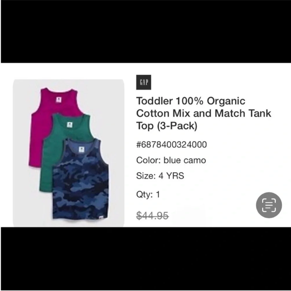 Gap, tank tops, 4 years